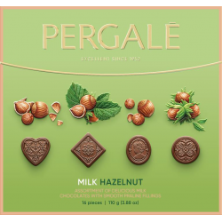 MILK HAZELNUT - ASSORTED CHOCOLATES “PERGALĖ” 