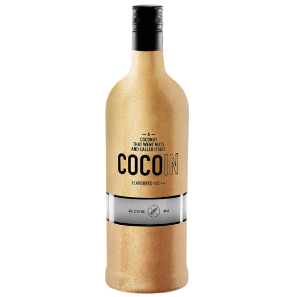 COCONUT  Flavored VODKA  Golden bottle 37,5% vol. 1000 ml